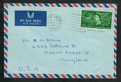 GREAT BRITAIN 1962 Airmail to USA with 1/3 rate British Empire and Commonwealth Games. Slogan cancel Bexhill on Sea 8/3/62. - 30