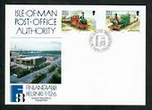 ISLE OF MAN 1988 Postcard for the Helsinki International Stamp Exhibition. Trains. - 30352 - PostalHist
