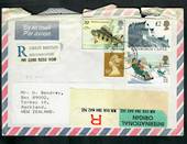 GREAT BRITAIN 1994 Registered Airmail Letter to New Zealand with £2 ++ postage. Untidy at top. - 30358 - PostalHist