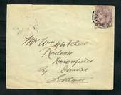 GREAT BRITAIN 1901 Letter to Dundee. Bears QV 1d stamp. Postmark not clear but lovely backstamp cds DUNDEE 5/10/01. Post Office