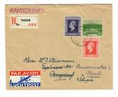 NETHERLANDS 1946 Airmail letter from Tilburg Holland to Burgdorf Switzerland then redirected to Basel. Slight folding at top. Ba