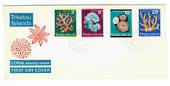 TOKELAU ISLANDS 1973 Coral. Set of 4 on first day cover. - 30502 - FDC