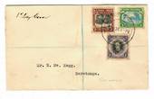 COOK ISLANDS 1938 Definitives. Set of 3 on first day cover. - 30504 - FDC