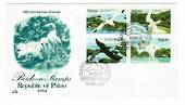 PALAU 1984 Birds. Block of 4 on first day cover. - 30513 - FDC