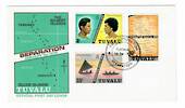 TUVALU 1976 Separation of the Islands. Set of 3 on first day cover. - 30535 - FDC