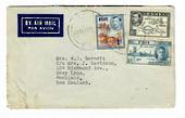 FIJI 1946 Airmail Letter to New Zealand. Postage 10d. A little damage can be repaired. - 30548 - PostalHist