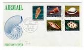 PAPUA NEW GUINEA 1968 Shells. Set of 15 on first day cover. - 30568 - FDC