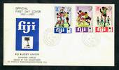 FIJI 1973 Rugby. Set of 3 on first day cover. - 30571 - FDC