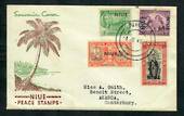 NIUE 1946 Peace. Set of 4 on illustrated first day cover. - 30591 - FDC