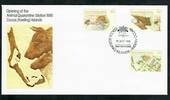 COCOS (KEELING) ISLANDS 1981 Opening of the Animal Quaratine Station. Set of 3 on first day cover. - 30592 - FDC