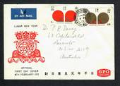 HONG KONG 1972 Year of the Rat. Set of 2 on first day cover. - 30608 - FDC