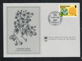 BRITISH VIRGIN ISLANDS 1978 Royal Horticultural Society. Flower Stamps of the World. Lignum Vitae on first day card. The connect