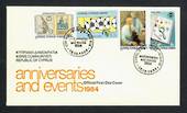 CYPRUS 1984 Anniversaries and Events. Set of 4 on first day cover. SOCCER MAPS STAMP COLLECTING MEDICAL. - 30635 - FDC