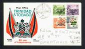 TRINIDAD & TOBAGO 1957 5th Anniversary of Independence. Set of 4 on first day cover. - 30646 - FDC