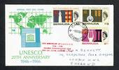 BERMUDA 1966 20th Anniversary of UNESCO. Set of 3 on first day cover. - 30648 - FDC