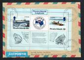 PITCAIRN ISLANDS 1984 Ausipex Miniature sheet on cover to Germany. - 30655 - PostalHist