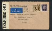 GREAT BRITAIN 1941 Censored cover to USA. By Airmail TransAtlantic Clipper. Postmark LONDON 3/11/41. Opened by Examiner 6413. -
