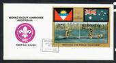 REDONDA 1987 World Scout Jamboree. Miniature sheet on cover. - 30671 - PostalHist
