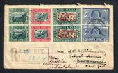 SOUTH AFRICA 1938 Explorers first day cover. Set of 4 in joined pairs. - 30679