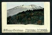 Coloured postcard of Mt Ruapehu from Matakohe Viaduct. Embossed Christmas Card in the form of a book. - 30757 - PostalHist