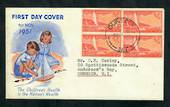 NEW ZEALAND 1951 Health Illustrated Cover Children with Yachts produced by the Dunedin Health Camp Association. - 30784 - FDC