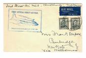NEW ZEALAND 1951 Flight Cover. First Official Direct Air Mail from Christchurch to Melbourne. Cover sent from Christchurch to Au