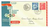 GREECE 1956 Olympic Torch Flight Athens to Australia. - 30862 - PostalHist