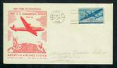 USA 1946 Cover for the First Commercial Flight from New York to Stockholm. Backstamp Stockholm.