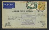 AUSTRALIA 1934 VH-UXX Faith in Australia. First Official Air Mail Australia to New Zealand. - 30894 - PostalHist