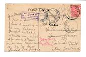 Postcardaddressed to Palmerston North. Purple cachet "Not known by Letter Carrier Palmerston North". - 30953 - PostalHist