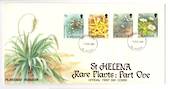ST HELENA 1987 Rare Plants. First series. Set of 4 on first day cover. - 30965 - FDC