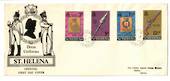 ST HELENA 1972 Military Equipment. Third series. Set of 4 on first day cover. - 30979 - FDC