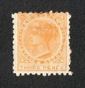 NEW ZEALAND 1882 Victoria 1st Second Sideface 3d Yellow. - 31 - Mint
