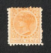 NEW ZEALAND 1882 Victoria 1st Second Sideface 3d Yellow. - 31 - Mint
