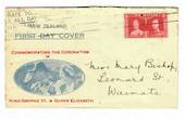 NEW ZEALAND 1937 Coronation 1d on illustrated first day cover. As per the Jones listing except that there is no Union Jack. - 31