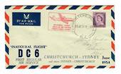 NEW ZEALAND 1954 Inaugural Flight DC6 Christchurch to Sydney. - 31007 -