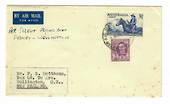 AUSTRALIA  1950 Letter to New Zealand "Per Solent Flying Boat Sydney-Wellington". Rust spots. - 31041 -