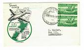 NEW ZEALAND 1959 Cover First Flight NAC Viscount Christchurch to Palmerston North. - 31047 -