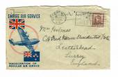 TONGA 1937 Tin Can Canoe Mail Island cover. All the usual markings. - 31052 - PostalHist