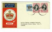 SINGAPORE 1953 Qantas Coronation Flight Cover from Singapore to London. - 31094 - PostalHist