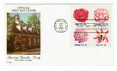 USA 1981 America Camelia Society. Block of 4 on first day cover. - 31113 - FDC