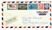 USA 1957 Airmail Letter to New Zealand. "Philatelic Mail" label and cachet.