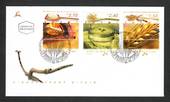 ISRAEL 2004 Bread. Set of 3 with tabs on first day cover. - 31203 - FDC