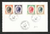 MONACO 1960 Definitives. Set of 4 issued on 1/6/1960 on first day card. - 31250 - FDC