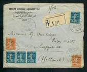 GREATER LEBANON 1925 Registered cover from Syria to Holland. See notes in SG. Front only. - 31261 - PostalHist