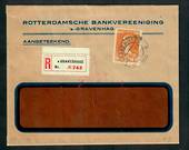 NETHERLANDS 1925 Registered Cover fro, Gravenhage to Bern in Switzerland. Seal on the reverse. - 31277 - PostalHist