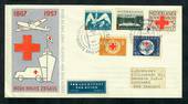 NETHERLANDS 1957 Red Cross. Set of 5 on first day cover. - 31287 - FDC