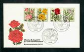 WEST BERLIN 1982 Humanitarian Relief Funds Roses. Set of 4 on first day cover. - 31326 - FDC