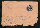 GERMANY 1950 Allied Occupation Letter to New Zealand with cinderella on the reverse. Badly torn. - 31338 - PostalHist