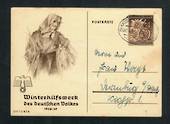 GERMANY 1938 Winter Relief Fund Postcard 6pf+4pf Brown. - 31356 - PostalStaty